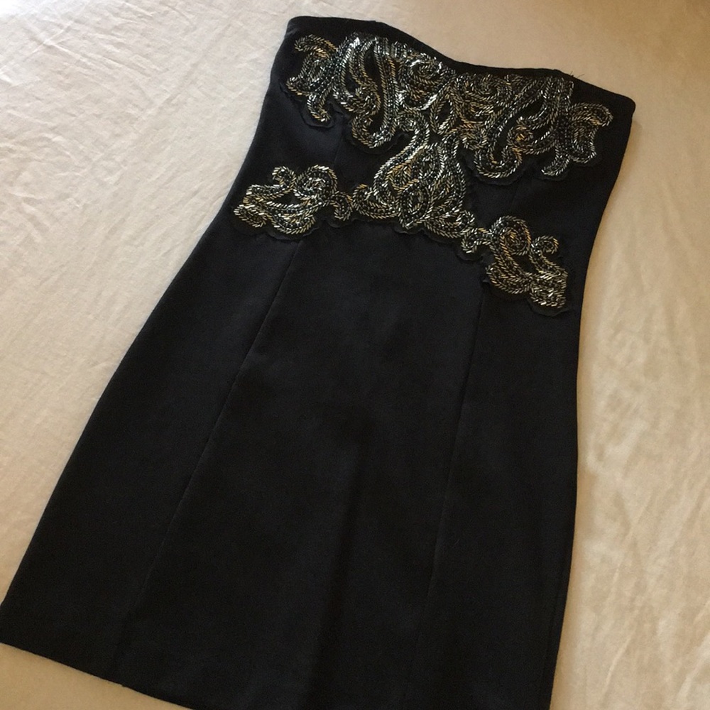 Embroidered strapless Free People mini dress